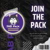 "Join The Pack" With SAB Pack logo, Black paper-like background with the words "Do you want to get involved on campus and win some exclusive swag?" written on the bottom. 