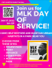 Poster for Metro Parks MLK Day of Service Event on January 17, 2022 from 9am-12pm