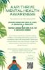 mental health flyer with tropical plants