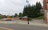 Photo of the Pinkerton Turnaround, a small permit-only parking lot on the UW Tacoma campus. 