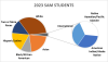 A pie chart showing current SAM student demographics
