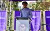 ASUWT President Elias Feleke speaks at UW Tacoma Convocation.