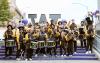 The Lincoln High School Drumline poses for a photo at UW Tacoma Convocation.