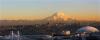Mt. Rainer rises over downtown Tacoma