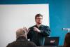 Evan Garner presents at the UWT Investment Challenge
