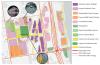 Colorful drawings of proposed layout of UW Tacoma campus