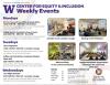 schedule of weekly activities with pictures of CEI rooms