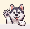 cartoon image of UW Husky
