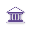 Financial Building Purple Icon